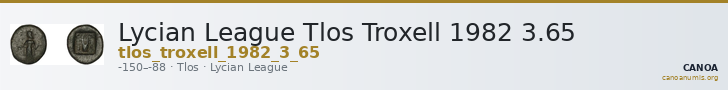 Lycian League Tlos Troxell 1982 3.65 — CANOA