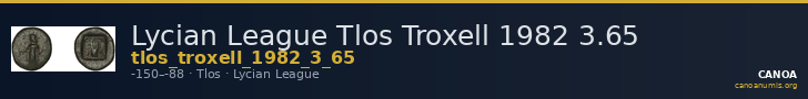 Lycian League Tlos Troxell 1982 3.65 — CANOA