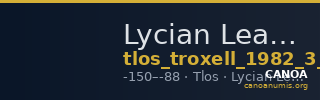 Lycian League Tlos Troxell 1982 3.66 — CANOA