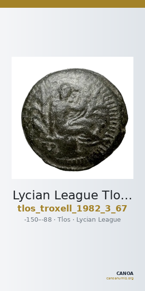 Lycian League Tlos Troxell 1982 3.67 — CANOA