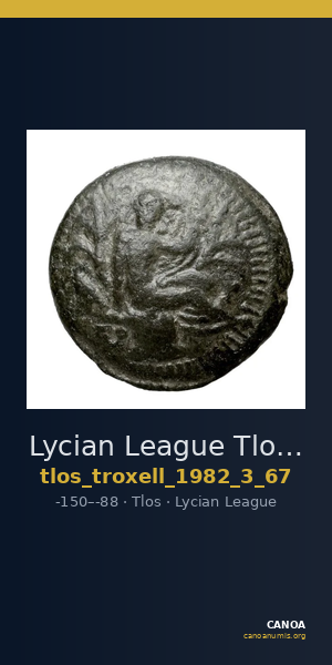 Lycian League Tlos Troxell 1982 3.67 — CANOA