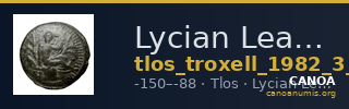 Lycian League Tlos Troxell 1982 3.67 — CANOA