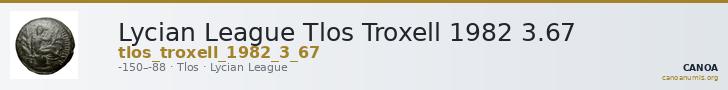 Lycian League Tlos Troxell 1982 3.67 — CANOA