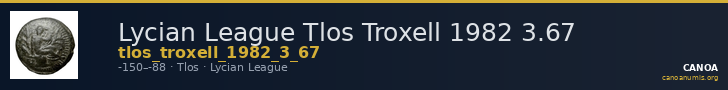 Lycian League Tlos Troxell 1982 3.67 — CANOA