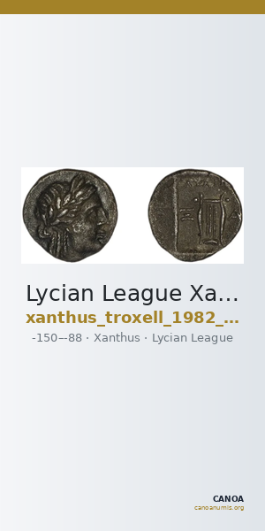 Lycian League Xanthus Troxell 1982 2.50 — CANOA