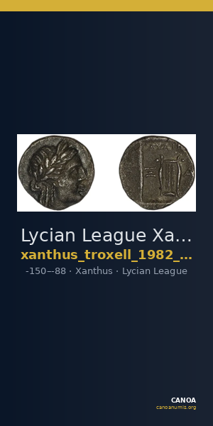 Lycian League Xanthus Troxell 1982 2.50 — CANOA