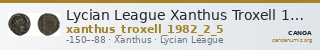 Lycian League Xanthus Troxell 1982 2.50 — CANOA