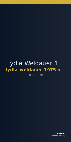 Lydia Weidauer 1975 XXXV — CANOA