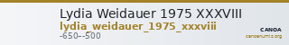 Lydia Weidauer 1975 XXXVIII — CANOA