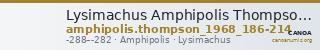 Lysimachus Amphipolis Thompson 1968  186-214 — CANOA