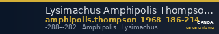 Lysimachus Amphipolis Thompson 1968  186-214 — CANOA