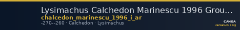 Lysimachus Calchedon Marinescu 1996 Group I silver — CANOA