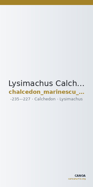 Lysimachus Calchedon Marinescu 1996 Group III gold — CANOA