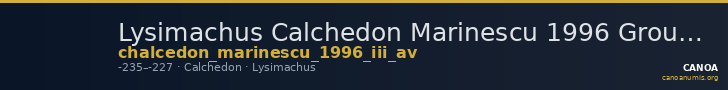 Lysimachus Calchedon Marinescu 1996 Group III gold — CANOA