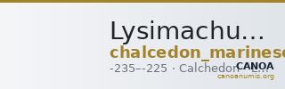 Lysimachus Calchedon Marinescu 1996 Group III silver — CANOA
