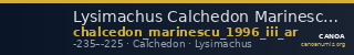 Lysimachus Calchedon Marinescu 1996 Group III silver — CANOA