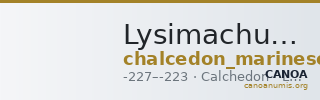Lysimachus Calchedon Marinescu 1996 Group IV silver — CANOA