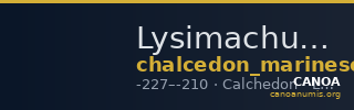 Lysimachus Calchedon Marinescu 1996 Group V silver — CANOA