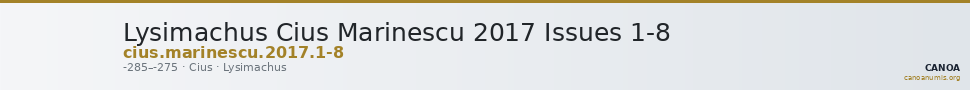 Lysimachus Cius Marinescu 2017 Issues 1-8 — CANOA