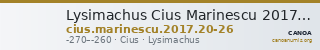 Lysimachus Cius Marinescu 2017 Issues 20-26 — CANOA