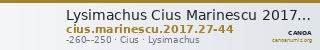 Lysimachus Cius Marinescu 2017 Issues 27-44 — CANOA