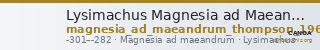 Lysimachus Magnesia ad Maeandrum Thompson 1968  101-118 — CANOA