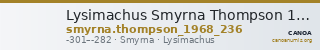 Lysimachus Smyrna Thompson 1968 236 — CANOA