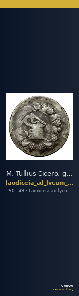 M. Tullius Cicero, governor of Cilicia Laodiceia ad Lycum Metcalf 2017 XVI — CANOA