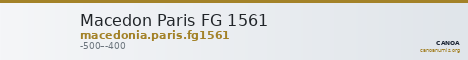 Macedon Paris FG 1561 — CANOA