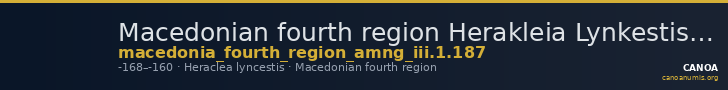 Macedonian fourth region Herakleia Lynkestis AMNG III.1 187 — CANOA