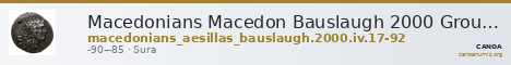 Macedonians Macedon Bauslaugh 2000 Group IV, 17-92 — CANOA