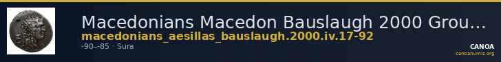 Macedonians Macedon Bauslaugh 2000 Group IV, 17-92 — CANOA