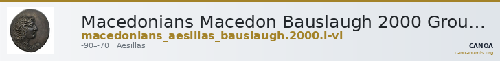 Macedonians Macedon Bauslaugh 2000 Groups I-VI — CANOA
