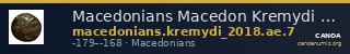 Macedonians Macedon Kremydi 2018 Bronze series 7 — CANOA