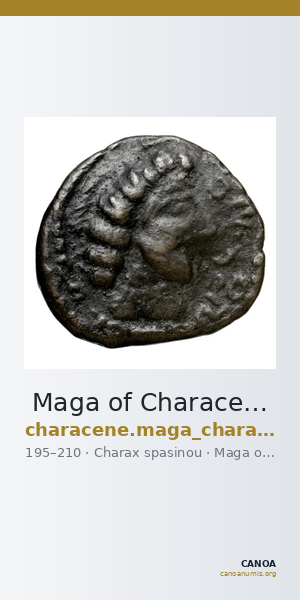 Maga of Characene Charax Spasinou BMC Characene pl. 45, 3 — CANOA