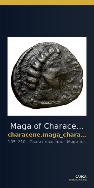Maga of Characene Charax Spasinou BMC Characene pl. 45, 3 — CANOA