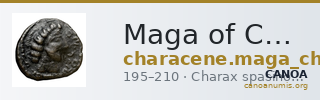 Maga of Characene Charax Spasinou BMC Characene pl. 45, 3 — CANOA