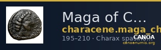 Maga of Characene Charax Spasinou BMC Characene pl. 45, 3 — CANOA