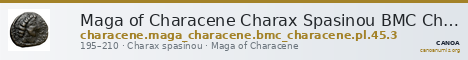 Maga of Characene Charax Spasinou BMC Characene pl. 45, 3 — CANOA