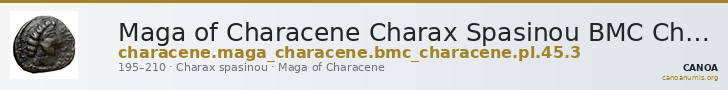 Maga of Characene Charax Spasinou BMC Characene pl. 45, 3 — CANOA