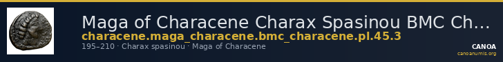 Maga of Characene Charax Spasinou BMC Characene pl. 45, 3 — CANOA