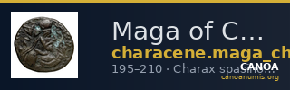Maga of Characene Charax Spasinou BMC Characene pl. 45, 4 - 46, 16 — CANOA