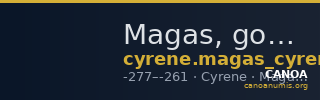 Magas, governor of Cyrene Cyrene Naville 1951 Period 11.248 — CANOA