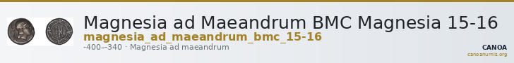 Magnesia ad Maeandrum BMC Magnesia 15-16 — CANOA