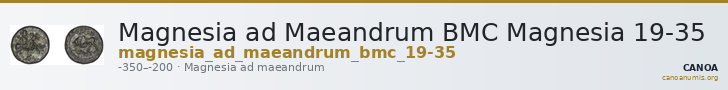 Magnesia ad Maeandrum BMC Magnesia 19-35 — CANOA