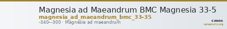 Magnesia ad Maeandrum BMC Magnesia 33-5 — CANOA