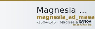 Magnesia ad Maeandrum Jones 1979 Aristokrates Andronos — CANOA