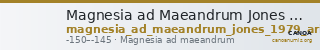 Magnesia ad Maeandrum Jones 1979 Aristokrates Andronos — CANOA