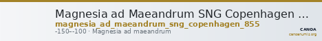 Magnesia ad Maeandrum SNG Copenhagen Magnesia 855 — CANOA