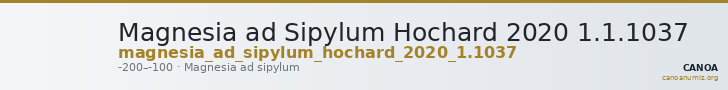 Magnesia ad Sipylum Hochard 2020 1.1.1037 — CANOA